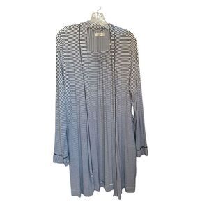 UGG Women’s Black / White Stripe Robe Kimono Size L